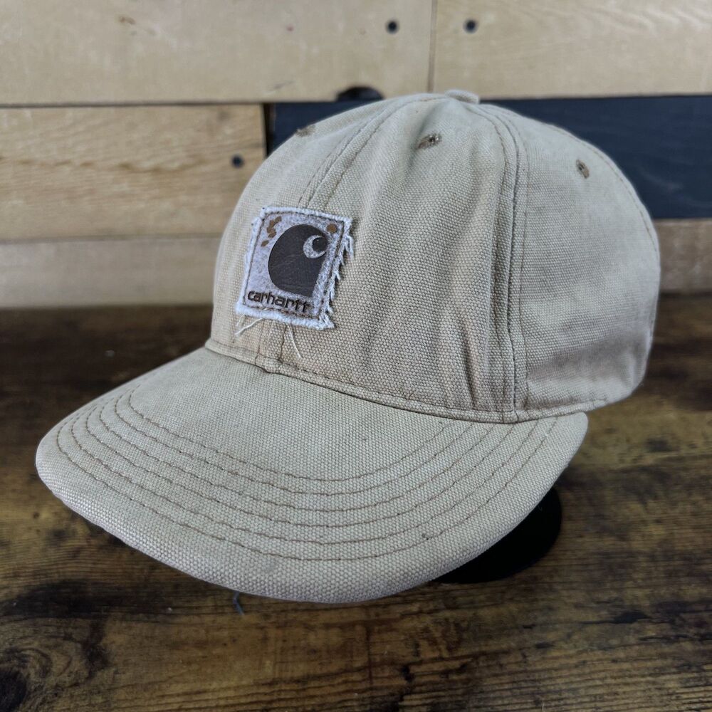 Vintage Carhartt Canvas SnapBack Hat Made In USA Brown